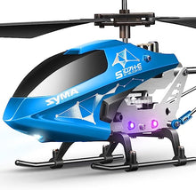 Load image into Gallery viewer, SYMA S107H-E Remote Control Helicopter Aircraft Indoor to Fly Blue
