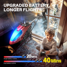 Load image into Gallery viewer, SYMA S107H-E RC Helicopter, Remote Control Helicopter with 40 Mins Flight Time(2 Batteries), Auto Obstacle Avoidance, 7 LED Lights and Altitude Hold, Gifts Toys for Kids 8-12
