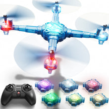 Load image into Gallery viewer, SYMA X440 Drone for Kids with 7-Color LED Light, 2 Batteries, Blue