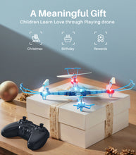 Load image into Gallery viewer, SYMA X440 Drone for Kids with 7-Color LED Light, 2 Batteries, Blue