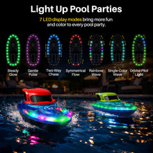 Load image into Gallery viewer, SYMA 2 Pack RC Boats for Kids 8-12, Remote Control Racing Boat Set for Pool with LED Lights,40 Mins Playtime(2 Batteries) and One-Key Water Spay, Summer Gifts Toys for Boys and Girls