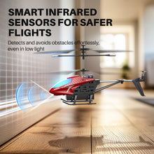 Load image into Gallery viewer, SYMA S107H-E RC Helicopter, Remote Control Helicopter with 40 Mins Flight Time(2 Batteries), Auto Obstacle Avoidance, 7 LED Lights and Altitude Hold, Gifts Toys for Kids 8-12