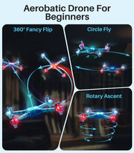 Load image into Gallery viewer, SYMA X440 Drone for Kids with 7-Color LED Light, 2 Batteries, Blue