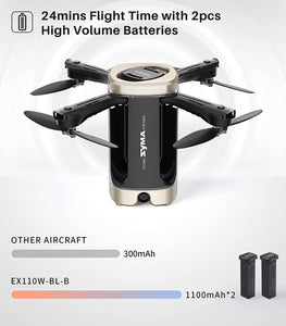 Syma X110W Small Foldable RC Drone with 1080P HD FPV Camera for Adult Beginner