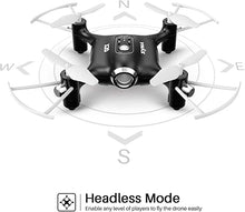Load image into Gallery viewer, Syma Newest X20 Mini Pocket Black Drone Headless Mode 2.4Ghz Nano LED Altitude Hold
