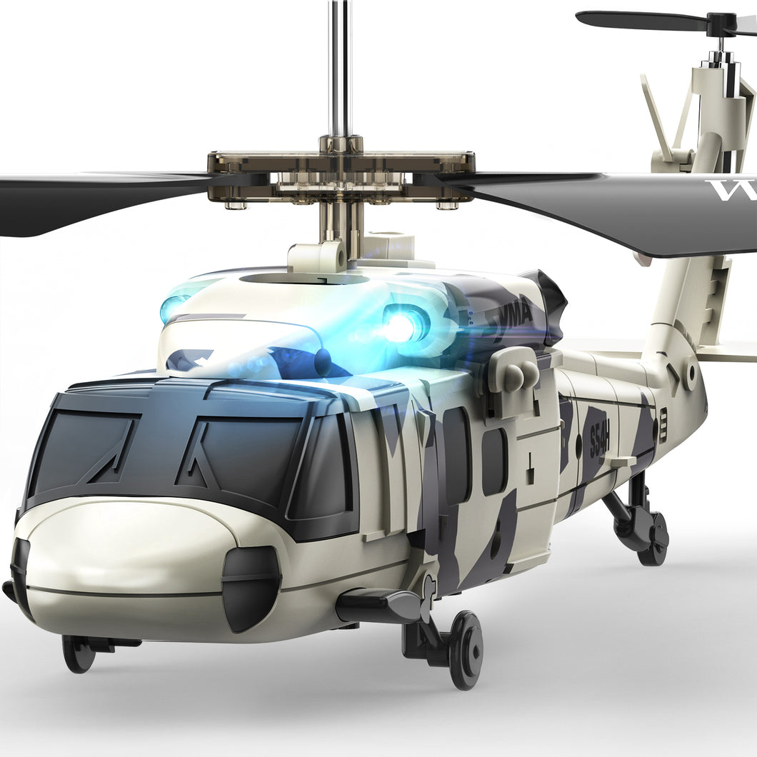 SYMA S54H Military RC Helicopter for Adults, Army Military Black Hawk Helicopter Planes for Kids, White