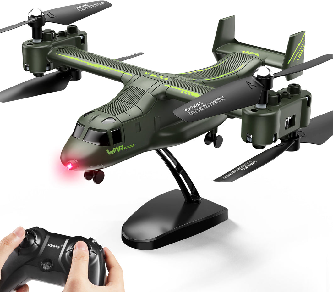 SYMA X550 Military RC Helicopters 4CH Remote Control Multiple Stunt Flying LED Light Green