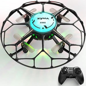SYMA X660 Drone with LED Mini Quadcopter 3D Flip Rotary Ascent Full Protection UFO Toys