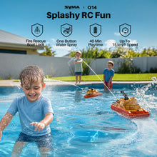 Load image into Gallery viewer, SYMA Remote Control Boat, Big RC Boat Firefighter for Kids 8-12 with 40 Mins Run Time (2 Batteries), 15 km/h High Speed and Low Battery Warning, Pool Water Toys for Boys Girls
