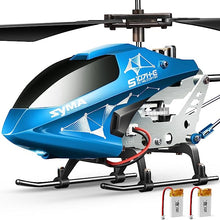 Load image into Gallery viewer, SYMA S107H-E Remote Control Helicopter Aircraft Toy Fly Indoor Blue Upgraded
