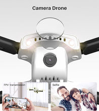 Load image into Gallery viewer, SYMA Mini Drone with Camera 720P FPV Camera Drones Headless Mode One Key Start Speed Adjustment 3D Flips White
