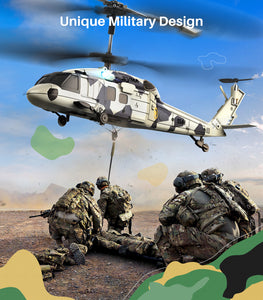 SYMA S54H Military RC Helicopter for Adults, Army Military Black Hawk Helicopter Planes for Kids, White