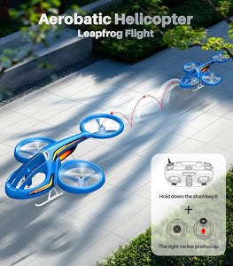 SYMA TF1001 RC HelicopterAerobatic Flight Plastic Airplane Drone Indoor Blue