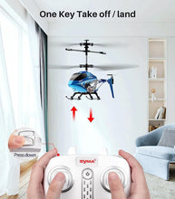 Load image into Gallery viewer, SYMA S107H-E Remote Control Helicopter Aircraft Toy Fly Indoor Blue Upgraded
