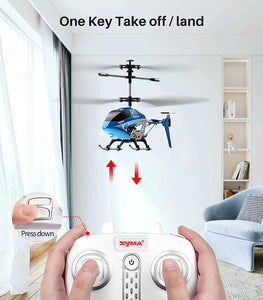 SYMA S107H-E Remote Control Helicopter Aircraft Toy Fly Indoor Blue Upgraded