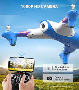 SYMA X300 Drone with Camera RC Quadcopter Optical Flow Positioning 3D Flips 40mins Flying Blue