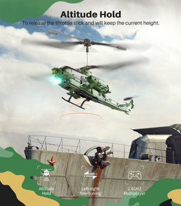 SYMA Remote Control Helicopter, S55H Military Attack RC Helicopter with Cool Appearance Design