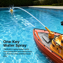 Load image into Gallery viewer, SYMA Remote Control Boat, Big RC Boat Firefighter for Kids 8-12 with 40 Mins Run Time (2 Batteries), 15 km/h High Speed and Low Battery Warning, Pool Water Toys for Boys Girls
