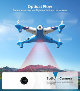 SYMA X300 Drone with Camera RC Quadcopter Optical Flow Positioning 3D Flips 40mins Flying Blue