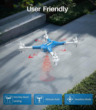 Load image into Gallery viewer, SYMA X600W Drone Remote Control Headless Mode One Key Start 3D Flips Blue

