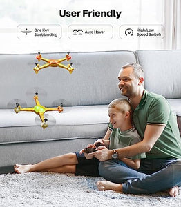 SYMA X440 Mini RC Drone with Detachable Arms with 7-Color Light Switching 16 Stunts