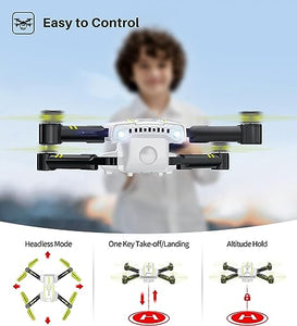 SYMA X200 Foldable Mini Drone Portable Pocket Nano Quadcopter Flying Indoor RC Toys White