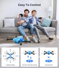 Load image into Gallery viewer, SYMA X200W Mini Drone with Camera 720P HD FPV Camera Altitude Hold Headless Mode 3D Flips Blue
