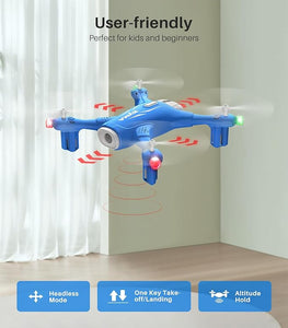 SYMA X400 Mini Drone Remote Control Quadcopter with APP Control Blue