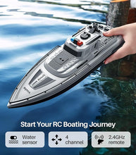 Load image into Gallery viewer, SYMA Q13 RC Boat 1: 28 Scale Simulated Police Boat High Speed 4 Channel
