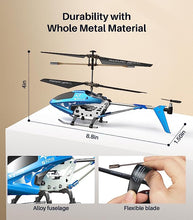Load image into Gallery viewer, SYMA S107H-E Remote Control Helicopter Aircraft Indoor to Fly Blue
