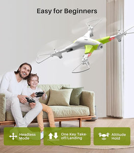 SYMA X300 Drone with Camera Headless Mode 3D Flips 40mins Flying Remote Control Quadcopter White