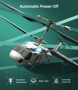 SYMA S54H Military RC Helicopter for Adults, Army Military Black Hawk Helicopter Planes for Kids, White