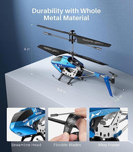Load image into Gallery viewer, SYMA S107H-E Remote Control Helicopter Aircraft Toy Fly Indoor Blue Upgraded
