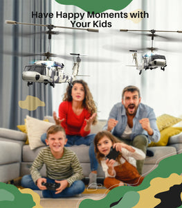 SYMA S54H Military RC Helicopter for Adults, Army Military Black Hawk Helicopter Planes for Kids, White