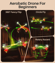 Load image into Gallery viewer, SYMA Kids Drone with 7-Color LED Light, X440 indoor drone with Altitude Hold, Green
