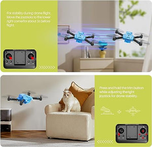 SYMA X200 Mini Drone Portable Pocket Quadcopter Indoor Play RC Toys Blue