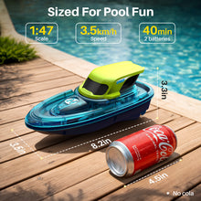 Load image into Gallery viewer, SYMA 2 Pack RC Boats for Kids 8-12, Remote Control Racing Boat Set for Pool with LED Lights,40 Mins Playtime(2 Batteries) and One-Key Water Spay, Summer Gifts Toys for Boys and Girls
