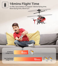 Load image into Gallery viewer, SYMA S107H-E RC Helicopter with Two Rechargeable Batteries for Kids, Red Upgrade
