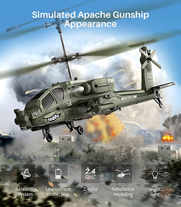 SYMA S51H Remote Control Helicopter 2.4GHz Apache Military Army Helicopter Toys
