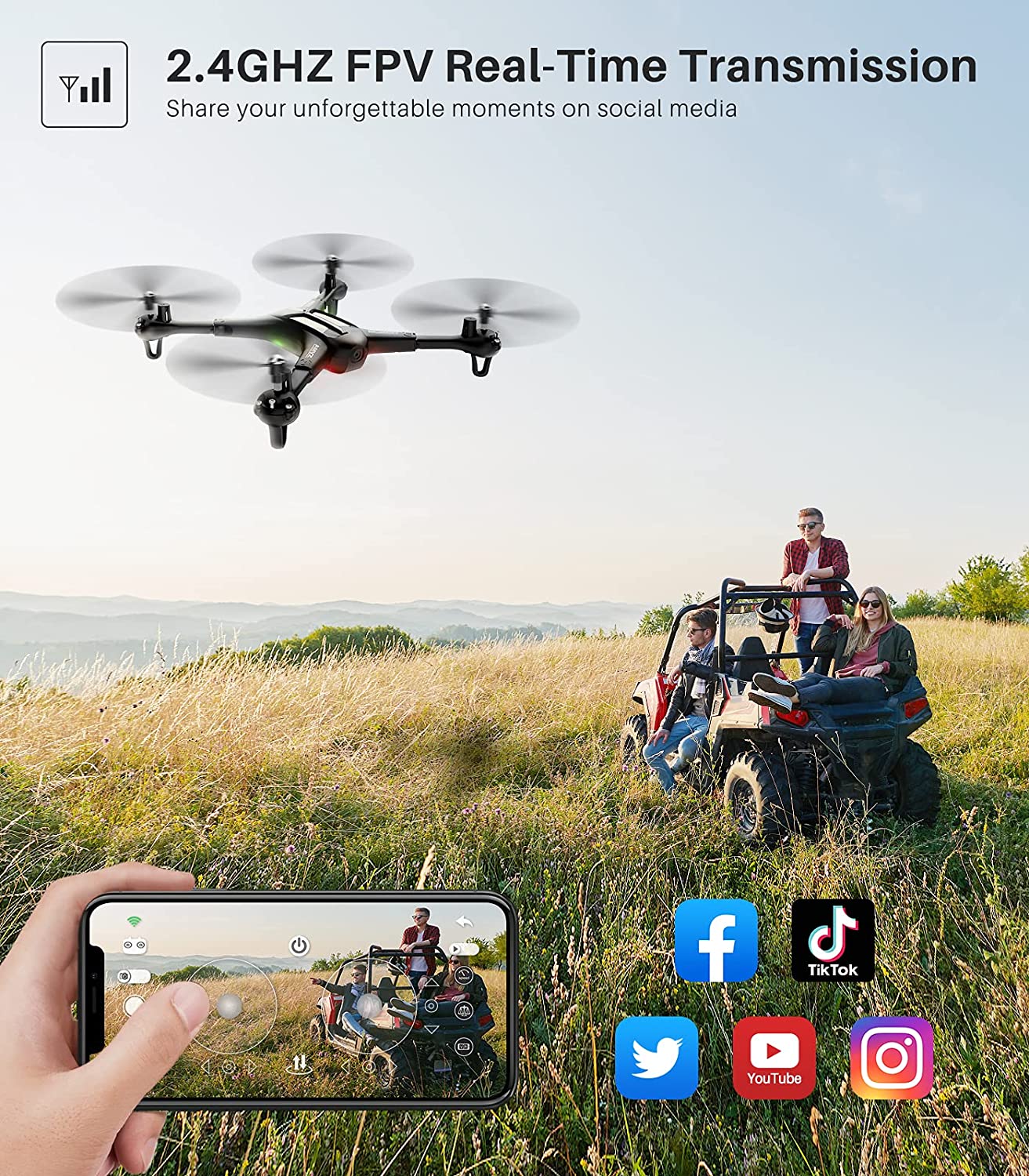 SYMA X600W Foldable Drone with 1080P HD FPV Camera for Adult