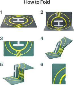 Double Sided Waterproof Landing Pads 16.9'' Universal Helipad for Drone