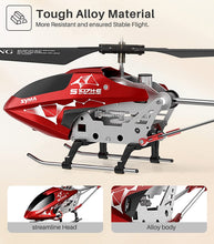 Load image into Gallery viewer, SYMA S107H-E RC Helicopter with Two Rechargeable Batteries for Kids, Red Upgrade
