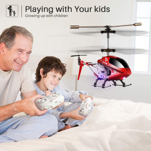 SYMA S107H-E 3.5 Channel RC Helicopter with Gyro, Red