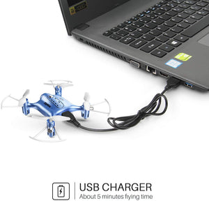 SYMA X20 Mini RC Drone Easy Indoor Small Flying Toys Pocket Quadcopters Blue