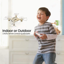 Load image into Gallery viewer, SYMA Syma X20 Mini Pocket Drone Headless Mode 2.4Ghz Nano LED RC Quadcopter Altitude Hold Gold
