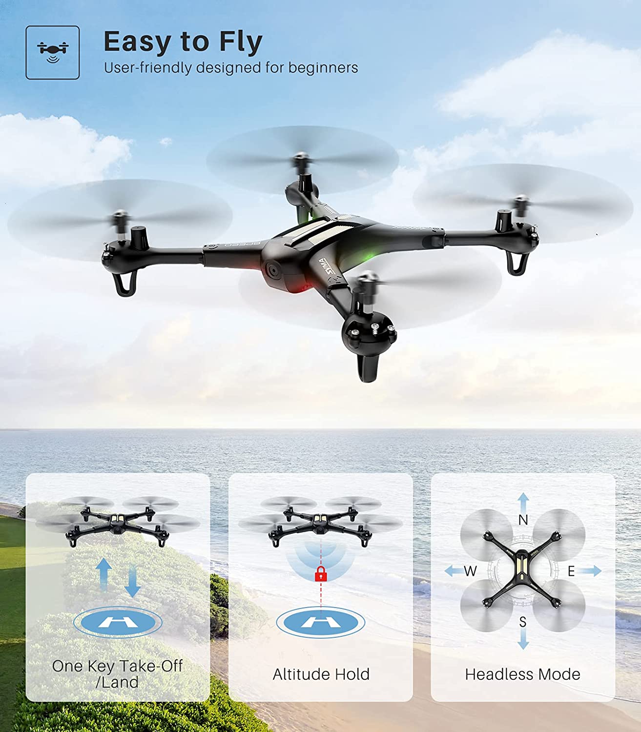 SYMA X600W Foldable Drone with 1080P HD FPV Camera for Adult Symatoys
