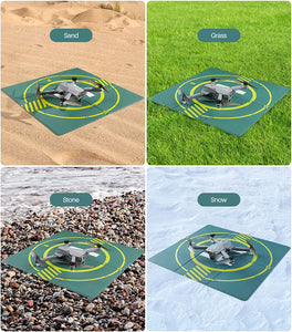 Double Sided Waterproof Landing Pads 16.9'' Universal Helipad for Drone