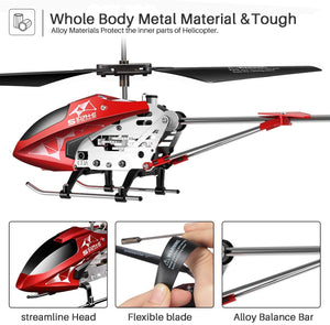 SYMA S107H-E 3.5 Channel RC Helicopter with Gyro, Red