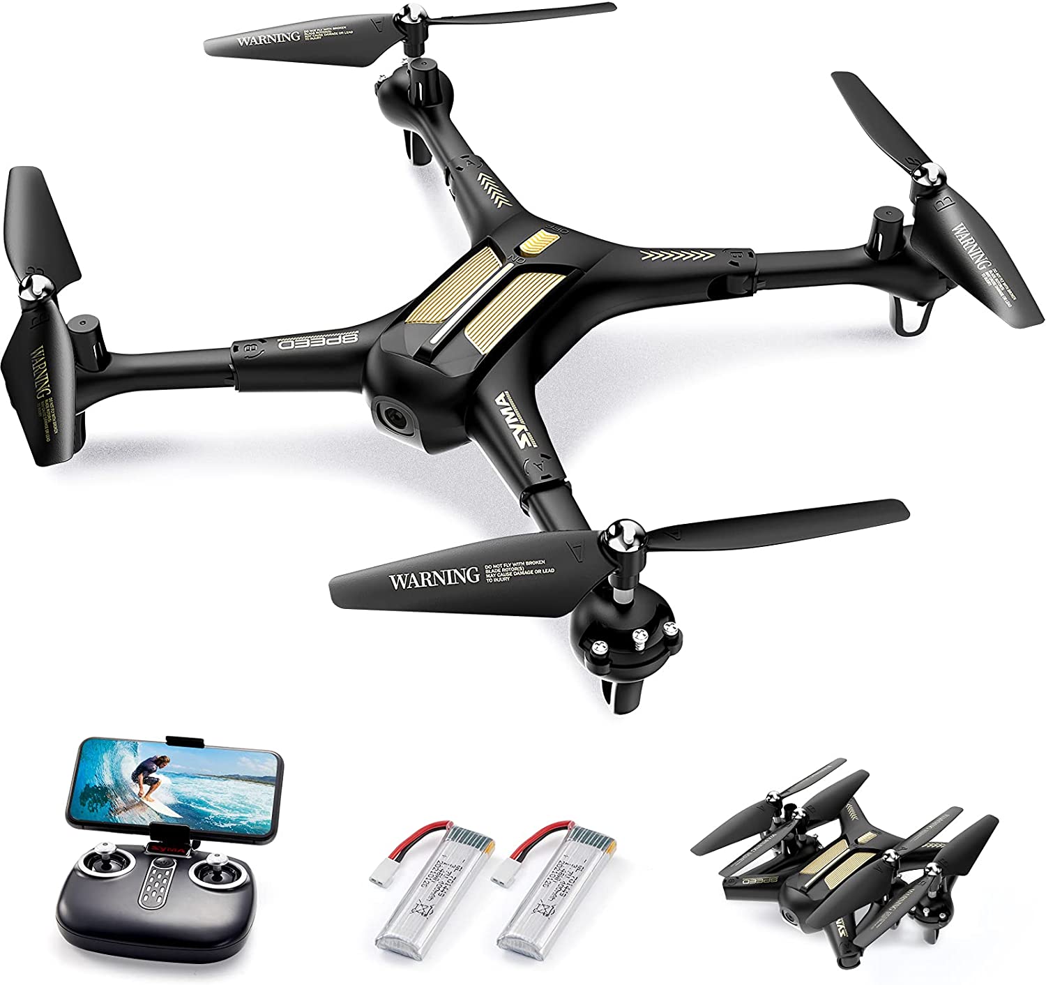 Foldable Drone with 1080P HD FPV Camera for Adult – Symatoys